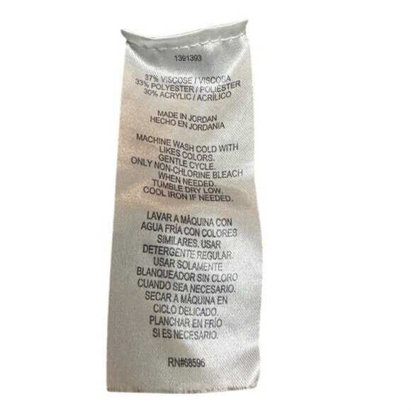 DKNY Jeans Heathered Olive Gray Short Sleeve Relaxed Fit Womens Top Size M - Picture 5 of 5